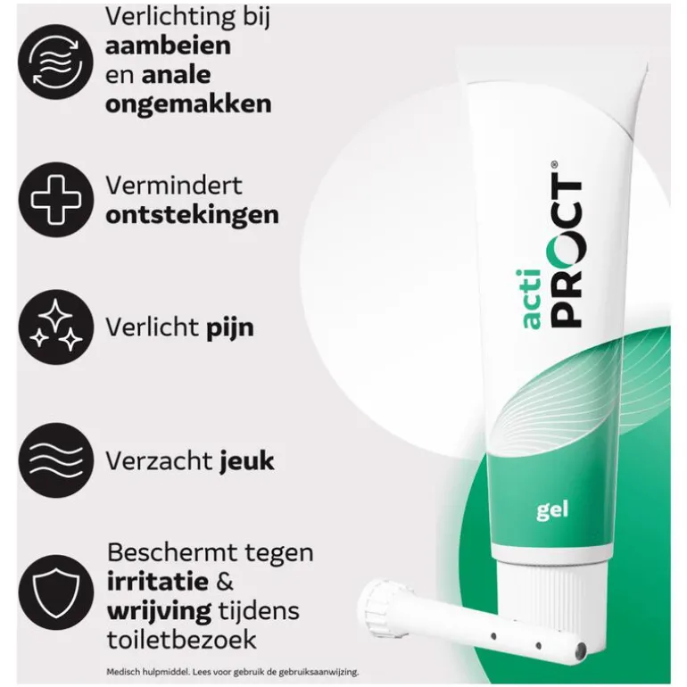 Actiproct Gel bij aambeien en jeuk tube 30 gram