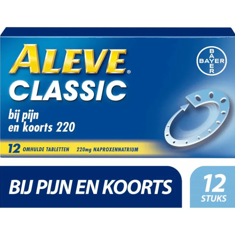 Aleve Classic bij o.a. Hoofdpijn Griep Verkoudheid en Koorts 12 tabletten