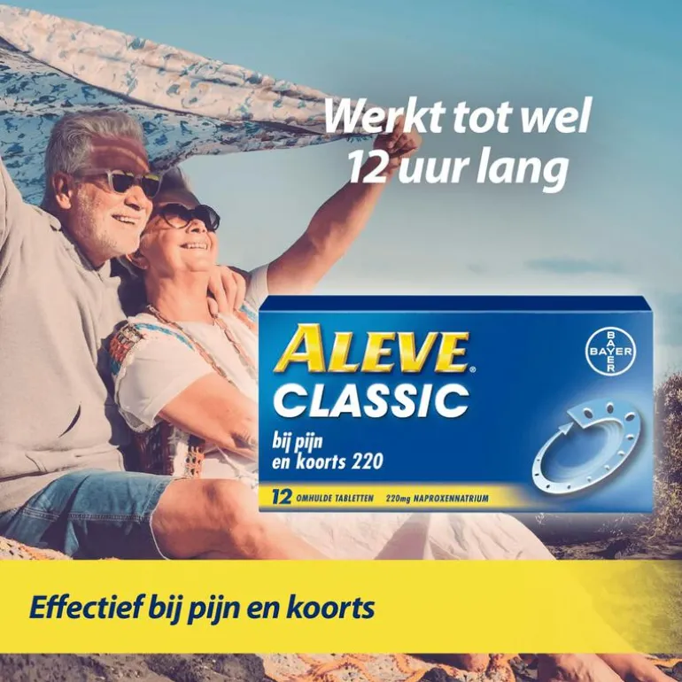 Aleve Classic bij o.a. Hoofdpijn Griep Verkoudheid en Koorts 12 tabletten