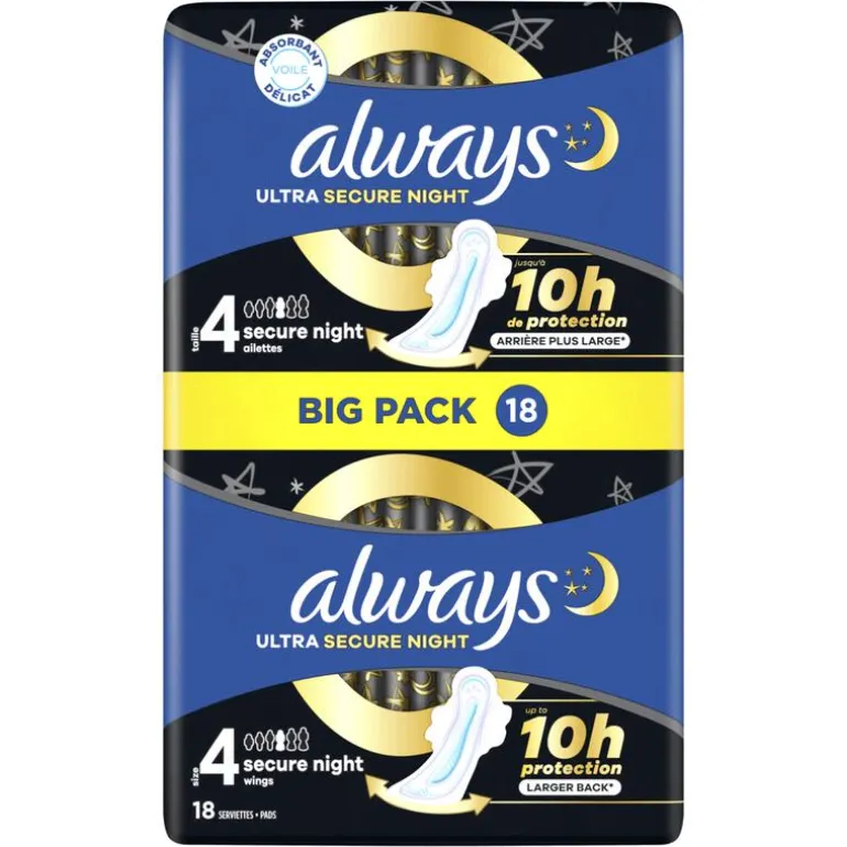 Always Maandverband Ultra Secure Night Wings Big Pack