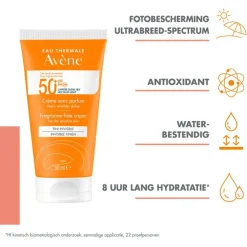 Avène Zonnebrand Crème Parfumvrij SPF 50+ 50 ML