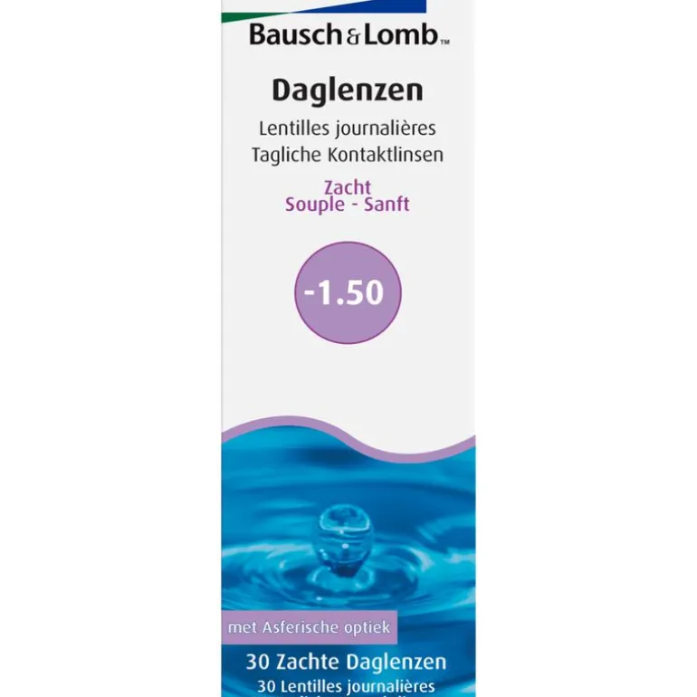 Bausch + Lomb Daglenzen -1,50 30 stuks