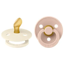 BIBS Anatomische Fopspeen Two Pack Natuurlijk Rubber Ivory/Blush Maat 1