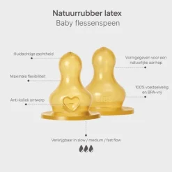 BIBS Babyfles 150 ML Sage met Latex speen en opvouwbaar trechtertje