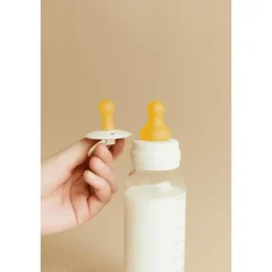 BIBS Babyfles 270 ML Sage met Latex speen en opvouwbaar trechtertje