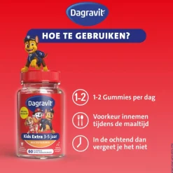 Dagravit Kids Xtra Paw Patrol 3-5 jaar 60 gummies