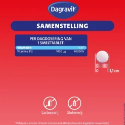 Dagravit Vitamine B12 1000μg 100 smelttabletten