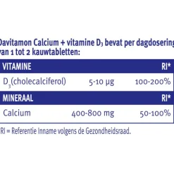 Davitamon Calcium met Vitamine D Kauwtabletten Mint
