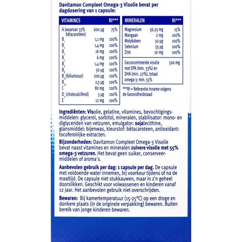 Davitamon Compleet Omega-3 Visolie Capsules
