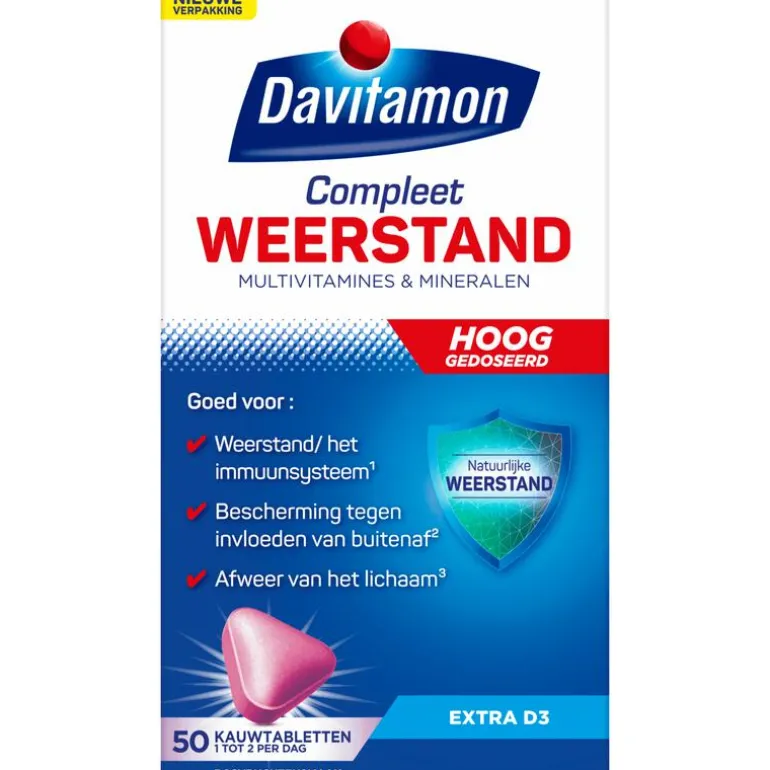 Davitamon Compleet Weerstand Forte 50 Kauwtabletten