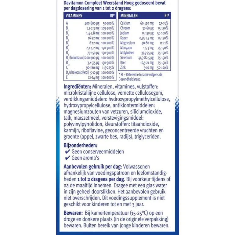 Davitamon Compleet Weerstand Forte Met Vitamine C & D dragees