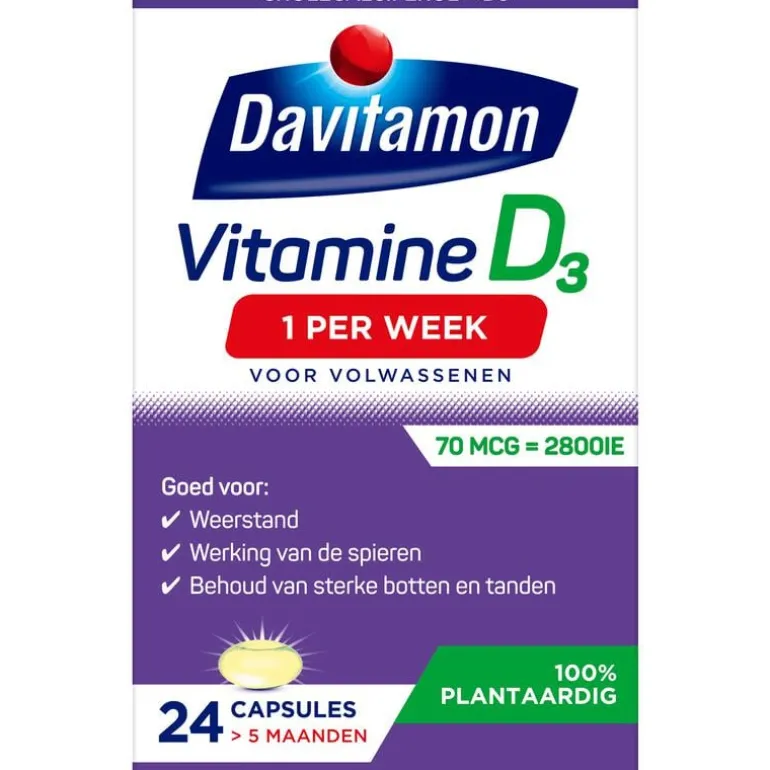 Davitamon D3 1 Per Wk - 100% Plantaardig