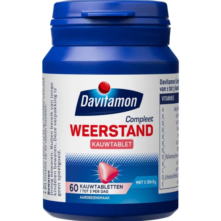 Davitamon Kauw Aardbei 60 NL