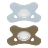 Difrax Fopspeen Natural 0-6 Maanden Lichtblauw/Beige BPA-vrij