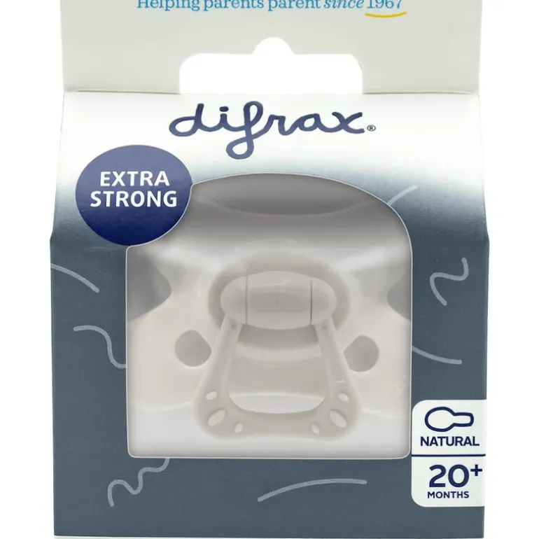 Difrax Fopspeen Natural 18 Maanden Donkergrijs BPA-vrij