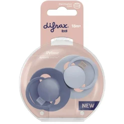 Difrax LOVI Prime Fopspeen Baby Blue/Blue18+ maanden