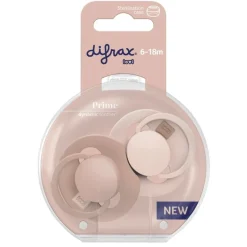 Difrax LOVI Prime Fopspeen 6-18 Maanden Nude/Blush BPA-vrij