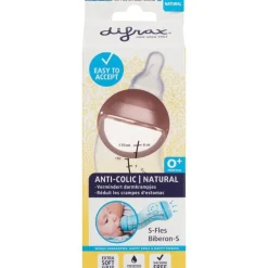 Difrax S-fles Natural Small 170 ML Anti-koliek babyfles vanaf geboorte