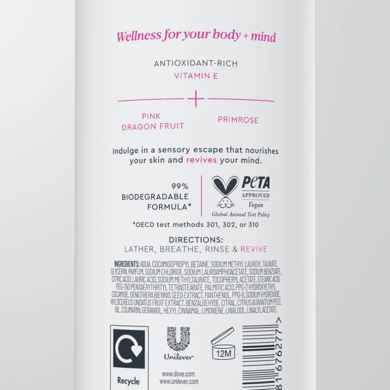 Dove Body+Mind Dragonfruit & Primrose Body Wash 350 ML