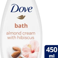 Dove Caring Bath Amandelmelk & Hibiscus Badcrème 450 ml
