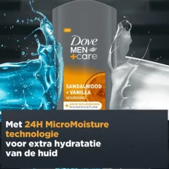 Dove Men+Care Sandalwood & Vanilla Showergel 400 ML
