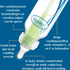 Dr. Brown’s Anti-Colic Brede Halsfles 270 ML