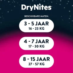 DryNites Frozen Luierbroekjes Meisjes 4 Tot 7 Jaar (17 - 30 kg) 10 stuks
