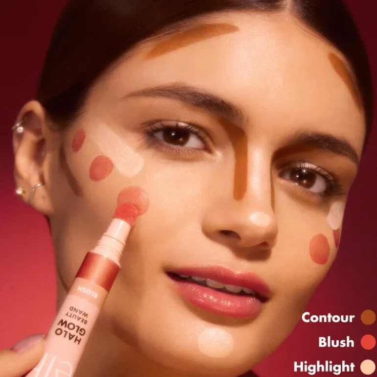 e.l.f. Halo Glow Blush Beauty Wand Berry Radiant
