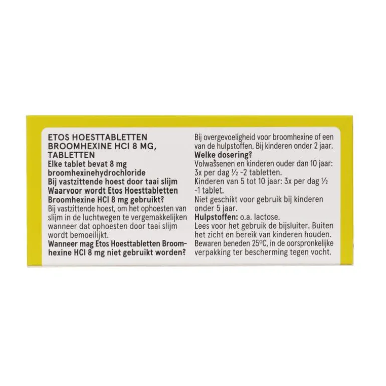 Etos broomhexine 8mg tablet 30st