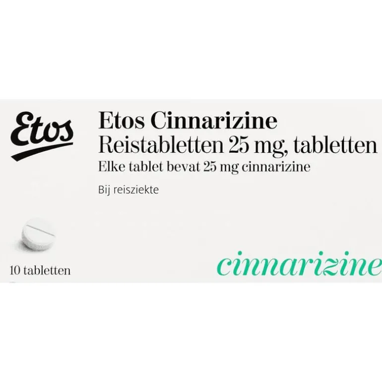 Etos Cinnarizine Reistabletten 25 mg 10 Stuks