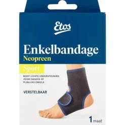 Etos Enkelbandage Zwart