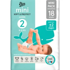 Etos Luiers Mini Maat 2 4-8 kg Trial Pack 18 stuks