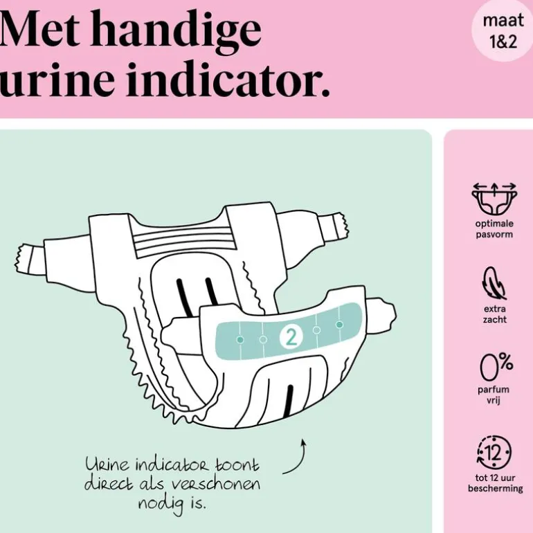 Etos Luiers Newborn Maat 1 2-5 kg Maandbox 324 Stuks