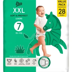 Etos Luiers XXL Maat 7 15+ kg Value Pack 28 stuks