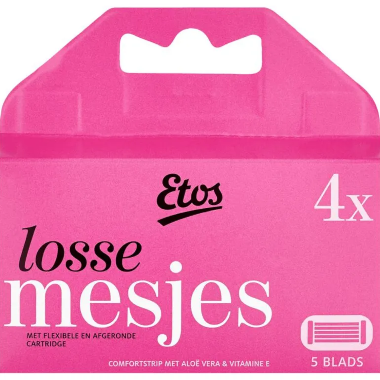 Etos Scheermesjes 5-Blads Blauw 4 stuks