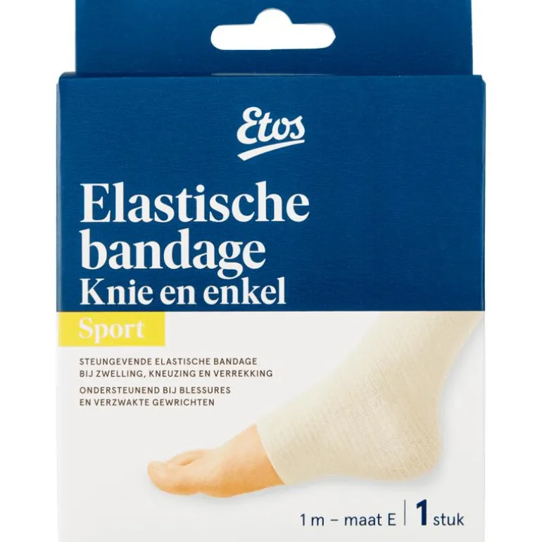 Etos Sport Elastische bandage Knie en enkel Wit