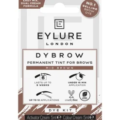 Eylure Dybrow Dye Kit Mid Brown