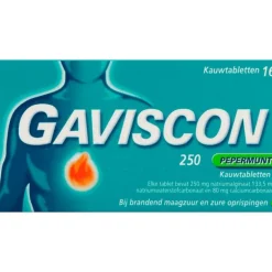 Gaviscon Kauwtabletten Pepermunt Maagzuurremmers 16 Stuks