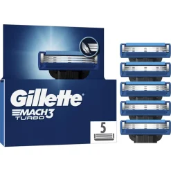 Gillette Mach3 Turbo Navulmesjes 5 Stuks