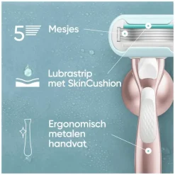 Gillette Venus Deluxe Smooth Sensitive Rose Gold Scheersysteem 5 Blades