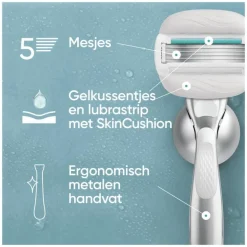 Gillette Venus Pro ComfortGlide Sensitive Scheersysteem 5 Blades + 1 Navulmesjes
