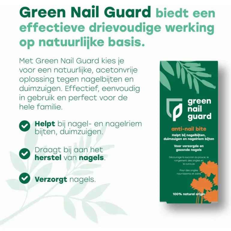 Green nail guard anti-nail bite