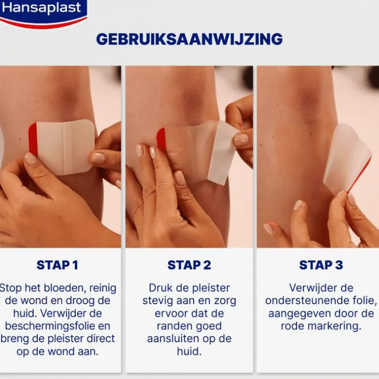 Hansaplast Second Skin Protection Waterproof en Transparante XL Eilandpleisters 3 stuks