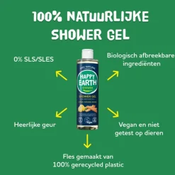 Happy Earth 100% natuurlijke Lemon Sandalwood Douchegel 300 ML