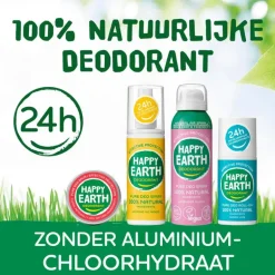 Happy Earth 100% Natuurlijke Rose Petitgrain Deodorant Roller 75 ML