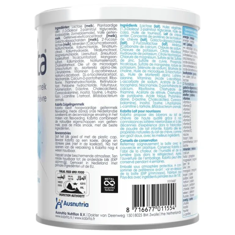 KABRITA Zuigelingenmelk 1 0-6 maanden 400GR