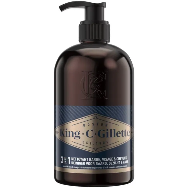 King C. Gillette 3-in-1 Baard En Gezichtsreiniger 350 ML