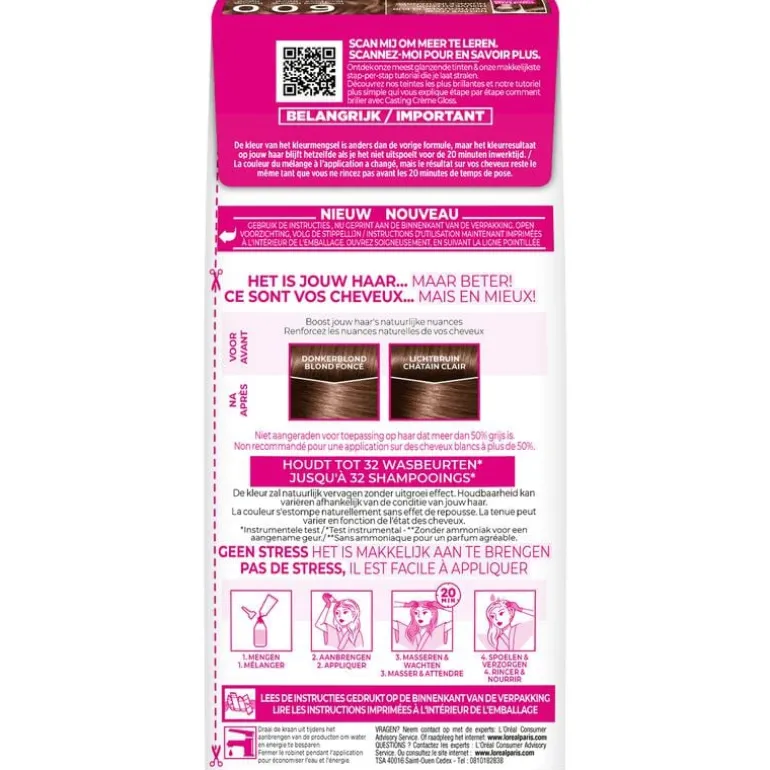 L'Oréal Paris Casting Crème Gloss Haarverf 600 Cappuccino Donkerblond