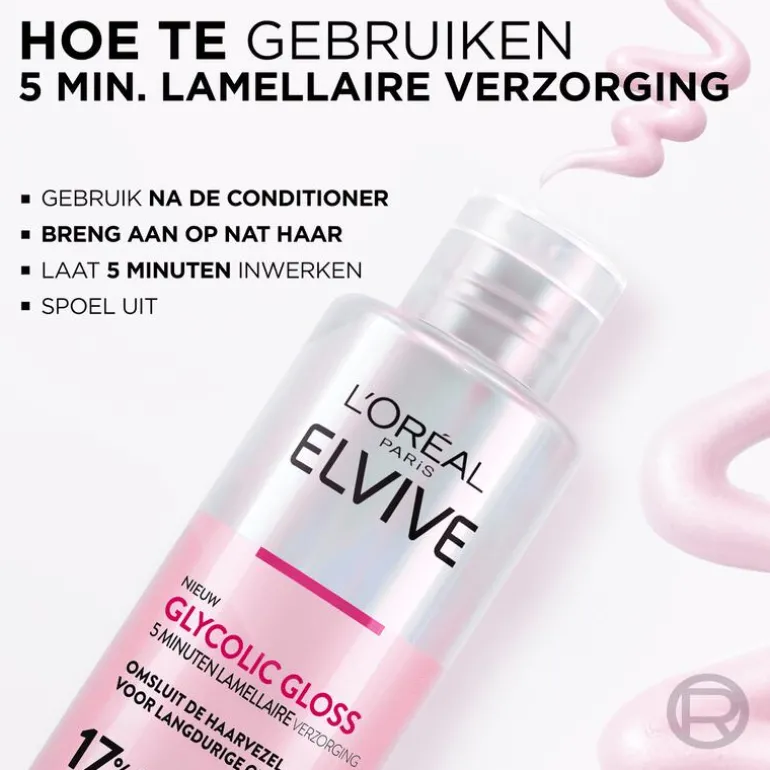 L'Oréal Paris Elvive Glycolic Hair Gloss 5 Minuten Lamellaire Verzorging 200 ML