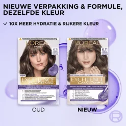 L'Oréal Paris Excellence Cool Creams Permanente Haarverf 6.11 Ultra Ash Donkerblond